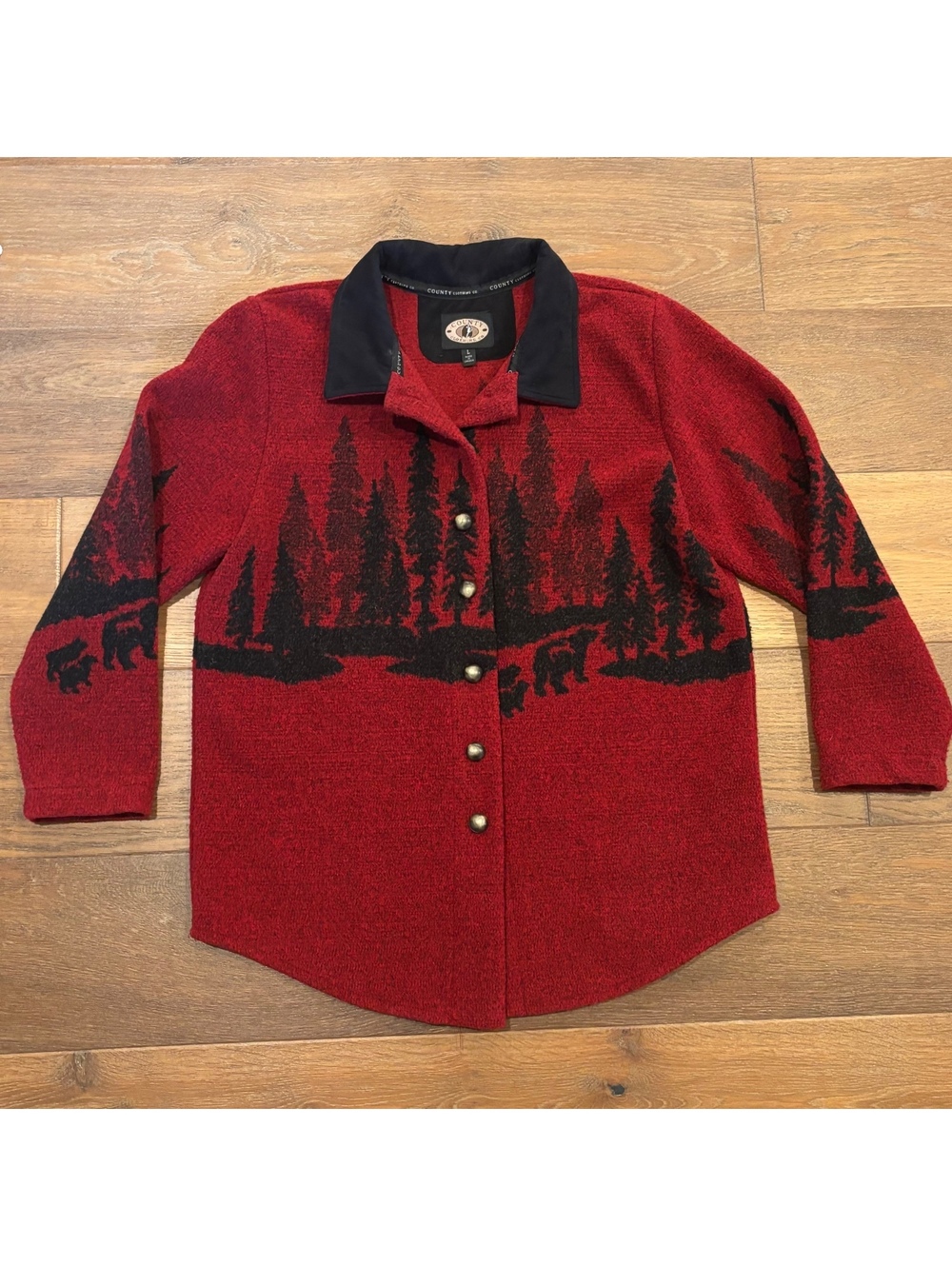 Vintage 90s Country Clothing Company Fleece Jacket, Size Large, Made in Canada